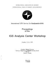 IGS Analysis Center Workshop - IGS - NASA