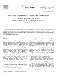 Preparation of alinite based cement from incinerator ash - TRDDC