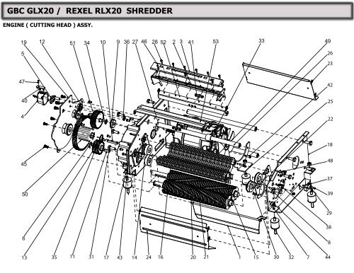 gbc glx20 / rexel rlx20 shredder