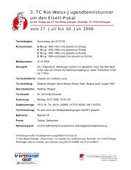 Anmeldung - TC Rot-Weiss Erlangen e.V.