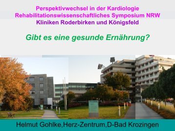 Gibt es eine gesunde ErnÃ¤hrung? - Klinik Roderbirken