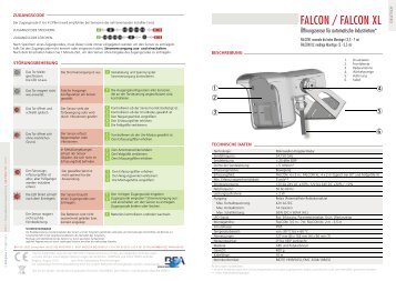 FALCON Bedienungsanleitung PDF | 350 KB - BEA Industrial