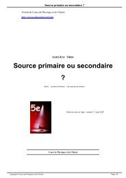 Source primaire ou secondaire ? - Cours de physique et de chimie