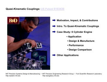 Quasi-Kinematic Couplings - Precision Engineering Research Group