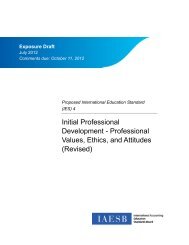 Professional Values, Ethics, and Attitudes - IFAC