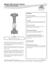 Model 360 Control Valves - dyna-flo control valves