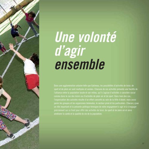 Politique des loisirs, du sport et du plein air - Ville de Gatineau