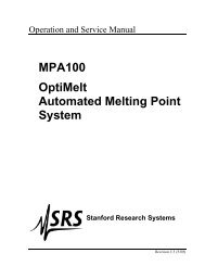 OptiMelt Automated Melting Point System - Stanford Research ...
