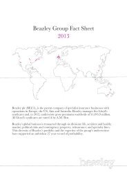 Corporate summary fact sheet - Beazley