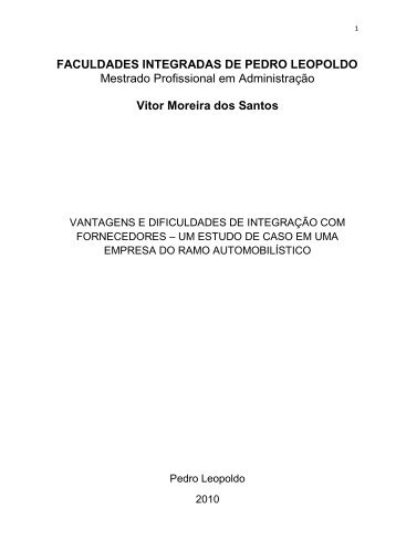 VITOR MOREIRA DOS SANTOS - FundaÃ§Ã£o Pedro Leopoldo