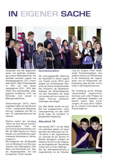 Verein Jugend & Freizeit Jahresbericht 2012