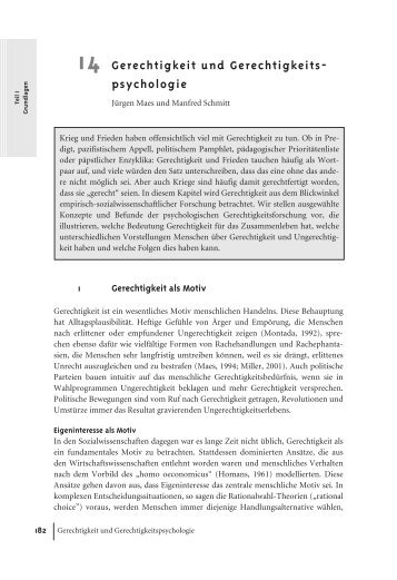 14 Gerechtigkeit und Gerechtigkeitspsychologie - Forum ...