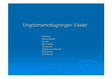 Ungdomsmottagningen VÃ¤ster - vÃ¥ldinÃ¤rarelationer.se-www ...