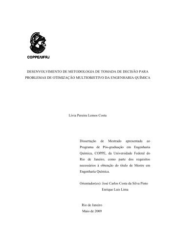 Desenvolvimento de Metodologia de Tomada de Decisão para - UFRJ