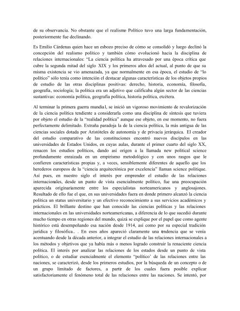 teoria de las relaciones internacionales - PÃ¡ginas Personales UNAM