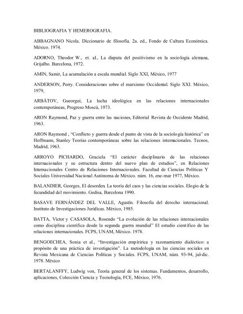 teoria de las relaciones internacionales - PÃ¡ginas Personales UNAM