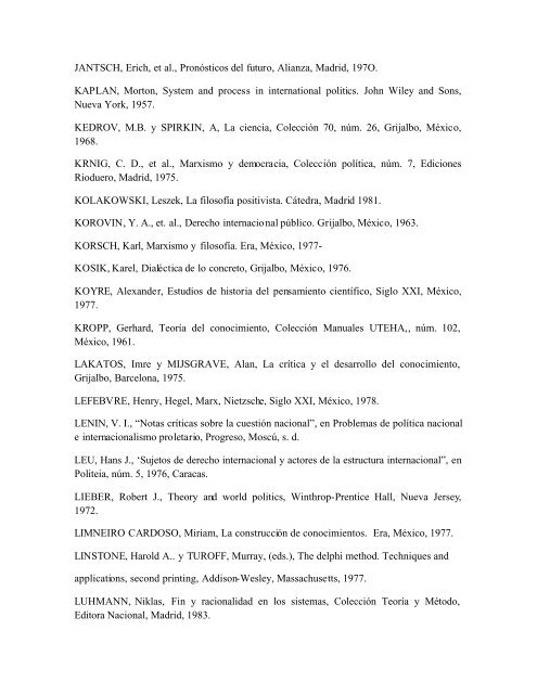 teoria de las relaciones internacionales - PÃ¡ginas Personales UNAM