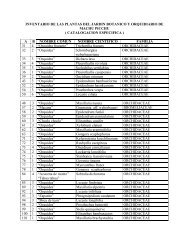 Inventario de las plantas del JardÃ­n BotÃ¡nico