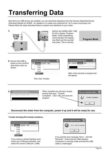 HDSM USB-USB Plus - Horizon Global Electronics Ltd - signal ...