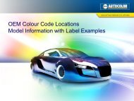 OEM Colour Code Locations Model Information ... - Nexa Autocolor