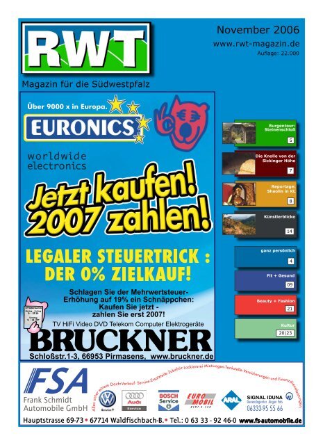 November 2006 - RWT - Magazin für die Südwestpfalz