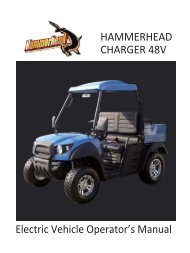 HAMMERHEAD CHARGER 48V Electric Vehicle Operator's Manual