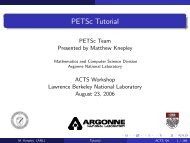 PETSc Tutorial - The ACTS Toolkit