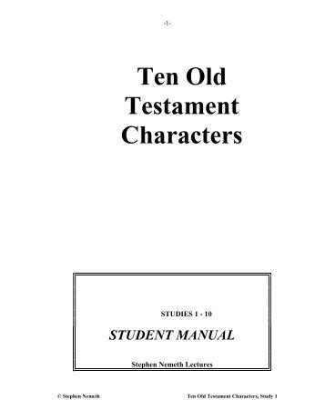 Ten Old Testament Characters - House of Judah