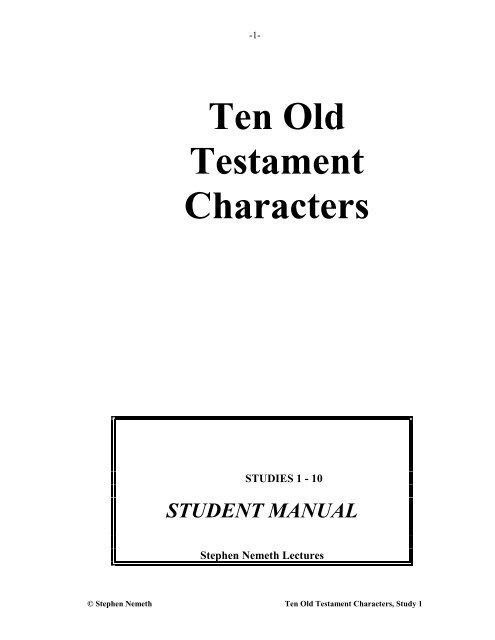 Ten Old Testament Characters - House of Judah