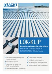 Innovative end/expansion joint solution for KLIP-LOK 700 ... - Lysaght