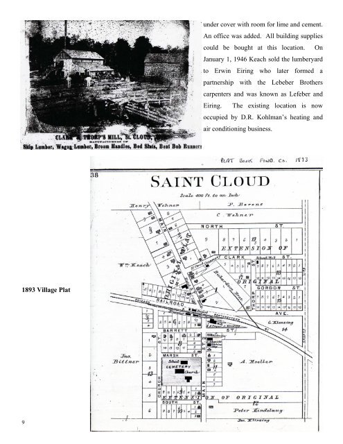 Historical Notes And Photos Of St Cloud, Wisconsin - Village of Saint ...