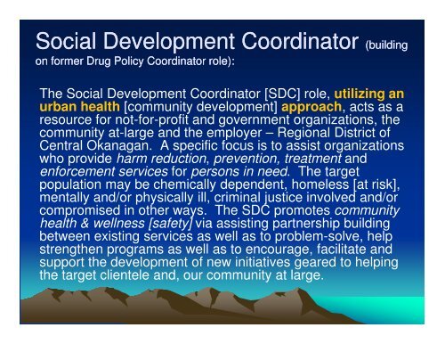 Item 3.2 Social Development Program Presentation - Regional ...