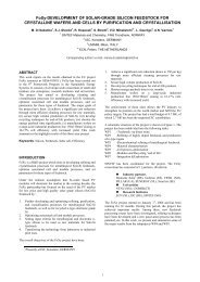 FoXy Development of Solar-Grade Silicon Feedstock ... - ISC Konstanz