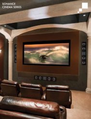 SONANCE CiNEmA SEriES - Hill Residential Systems