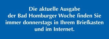 Bad Homburger Woche Bad Homburger Woche - Hochtaunusverlag ...