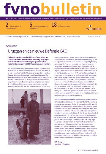 Uruzgan en de nieuwe Defensie CAO - Kvmo