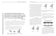 Computational Determination of Sterochemical Product Ratios in the ...