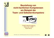 WS-5 Kompetenzbewertung - Modellversuch TUSKO