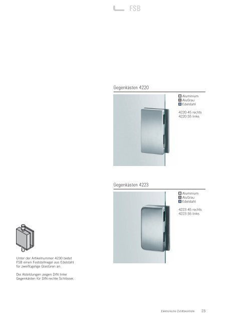 Elektronische Zutrittskontrolle EZK