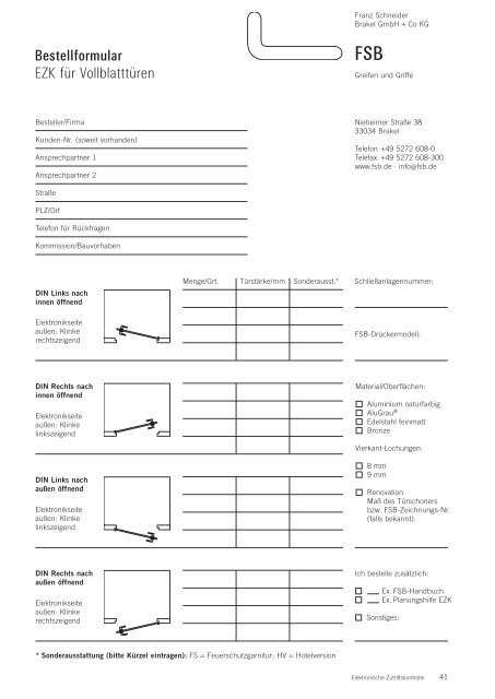 Elektronische Zutrittskontrolle EZK