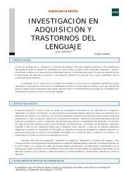 investigaciÃ³n en adquisiciÃ³n y trastornos del lenguaje - Uned