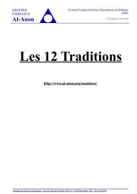 Les 12 Traditions - Base