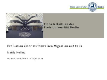 Fiona & Rails an der Freie Universität Berlin Evaluation einer ...