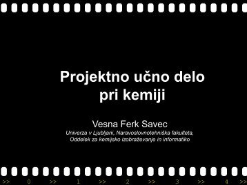 projektno delo pri pouku kemije