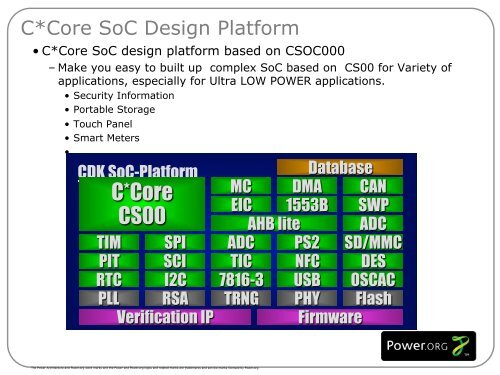 Help You to Win! C*Core's Scalable Design Platform - Power.org