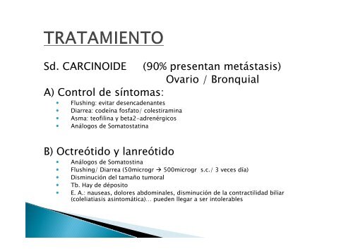 SÃ­ndrome carcinoide - EXTRANET - Hospital Universitario Cruces