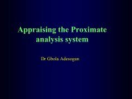 Appraising the proximate analysis system