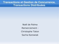 Transactions et Gestion de Concurrence, Transactions ... - Sardes