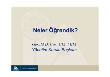 Neler ÃÄrendik? - TÄ°DE