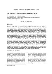 Fish Anaesthetic Properties of Some Local Plant Material - Faculty of ...